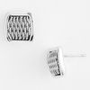 Ak Anne Klein Woven Button Stud Earrings in Silver - Lyst