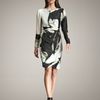 Armani Floralprint Silk Dress in Black (multi colors) - Lyst