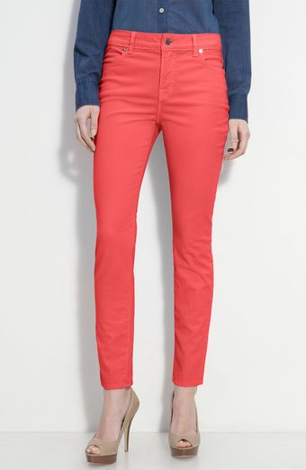 Blue Essence Skinny Twill Ankle Jeans - Lyst
