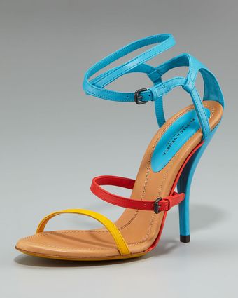 Bottega Veneta Colorblock Strappy Sandal - Lyst