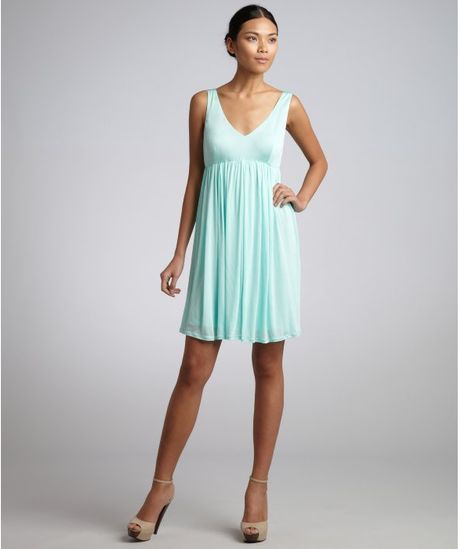 Celine Mint Silk Bolero and Babydoll Dress in Green (mint) | Lyst