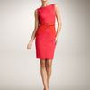 Dior Colorblock Waist Sheath Dress in Pink (pink red) - Lyst