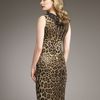 Dolce & Gabbana Laceneck Leopardprint Dress in Animal (leopard) - Lyst