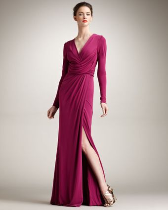 Elie Saab Longsleeve Jersey Gown - Lyst