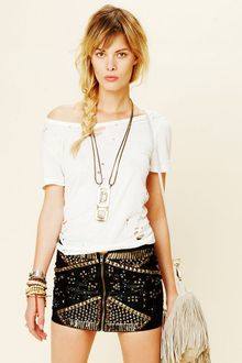 Free People Rattlesnake Mini Skirt - Lyst