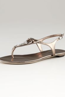 Gucci Strass Bit Thong Sandal - Lyst