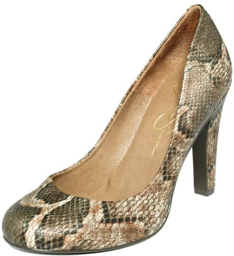 Jessica Simpson Jessica Pumps in Brown (tan vixon snake) - Lyst