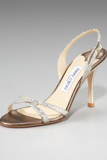 Jimmy Choo India Glittered Crisscross Slingback - Lyst