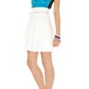 Karen Millen Colourblock Scuba Frill Top in Blue (turquoise) - Lyst