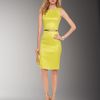 Michael Kors Metallic Brocade Sheath Dress in Gold (acid) - Lyst