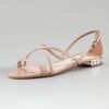 Miu Miu Bejeweledheel Strappy Sandal in Beige (nude) - Lyst