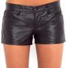 Nasty Gal Riptide Leather Shorts in White (black) - Lyst