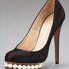 Nicholas Kirkwood Pearlplatform Satin Pump in Black (black white) - Lyst