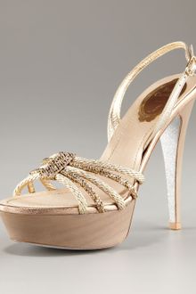 Rene Caovilla Platform Sandal Slingback - Lyst