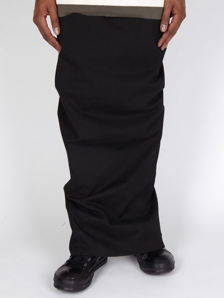 Rick Owens Drawstring Skirt in Black for Men - Lyst