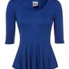 Therapy Jersey Peplum Top in Blue - Lyst