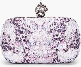 Alexander McQueen Purple Punk Shell Clutch - Lyst