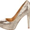 Badgley Mischka Womens Willoe Peeptoe Pump in Gold (gold metallic) - Lyst