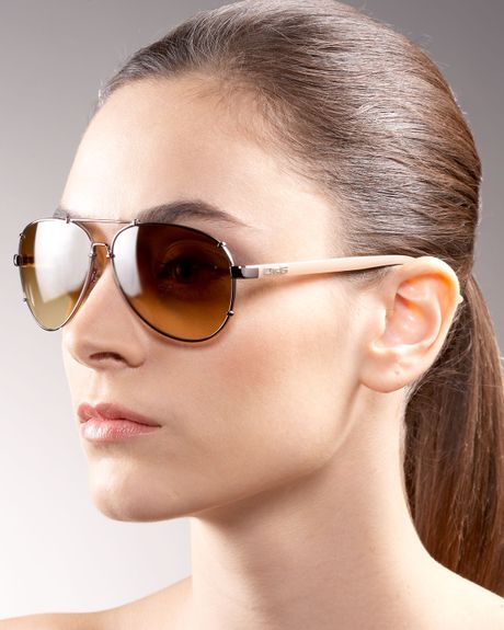 D&g Metalrim Aviators in Silver (gunmetal) - Lyst