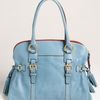 Dooney & Bourke Domed Buckle Satchel in Blue (dusty blue) - Lyst