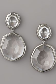Ippolita Clear Quartz & Diamond Earrings - Lyst