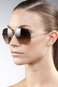Jimmy Choo Metal Aviator Sunglasses - Lyst