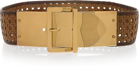 Stella Mccartney Pembridge Woven Faux Leather Belt in Brown (copper) - Lyst