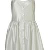 Topshop Strappy Metallic Button Dress in Silver - Lyst