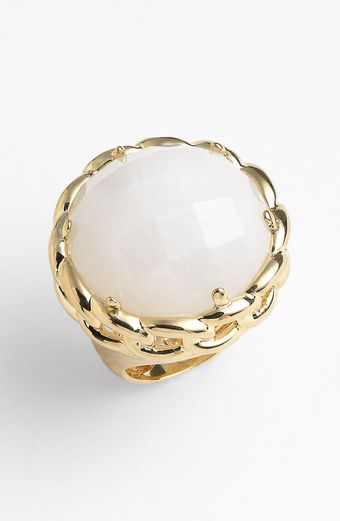 Ariella Collection White Hot Caged Round Ring - Lyst