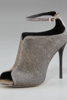 B Brian Atwood Sparkly Ankle Strap Peep-toe Bootie - Lyst