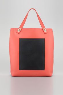Balenciaga Pocket Tote Coral-noir - Lyst