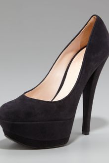 Casadei Suede Triple-platform Pump - Lyst
