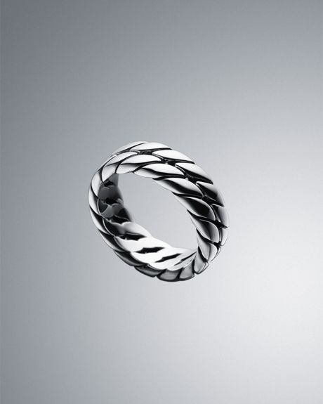 David Yurman Curb Chain Ring in Silver for Men - Lyst