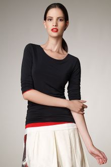 Donna Karan New York Layered Jersey Top - Lyst