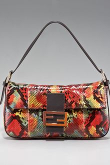 Fendi Python Baguette - Lyst