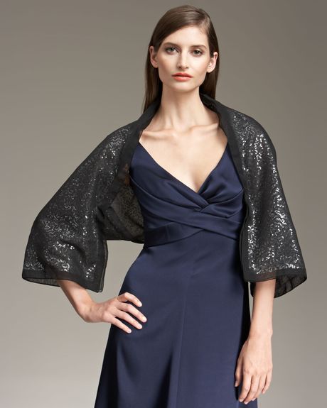 Giorgio Armani Sequined Shrug in Black (nero black) - Lyst