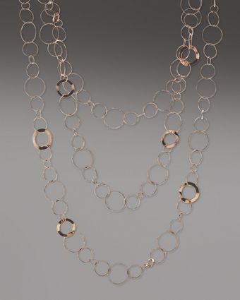  Rose Long Three-strand Necklace 