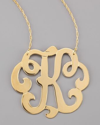 Jennifer Zeuner Swirly Initial Necklace  - Lyst