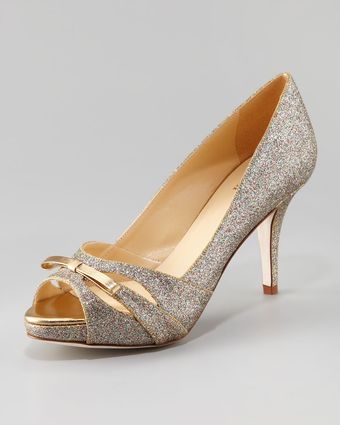  Blaire Glitter Peeptoe Pump 