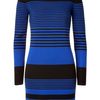 Michael Kors Cobaltblack Striped Long Sweater in Blue (cobalt) - Lyst