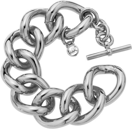 Michael Kors Link Bracelet, Silver in Silver - Lyst