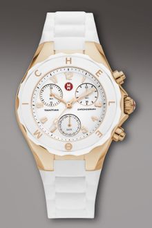 Michele Watches Tahitian Large Jelly Bean Chronograph, White/rose - Lyst