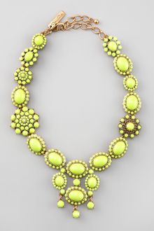 Oscar de la Renta Chartreuse Resin Necklace - Lyst