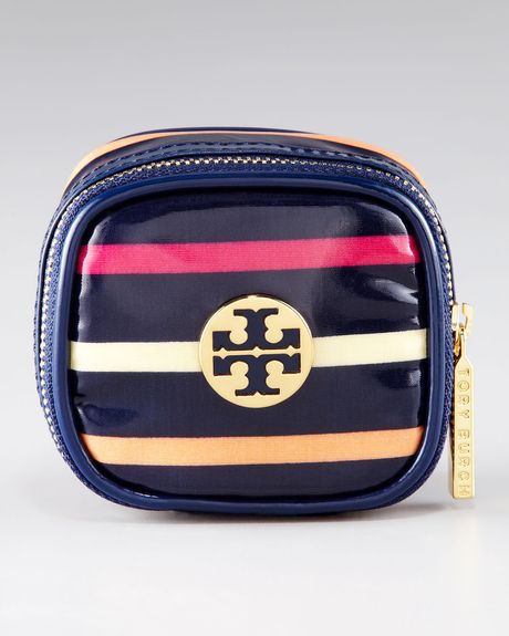 Tory Burch Jewelry Striped Cosmetic Case in Blue (blue strip) - Lyst