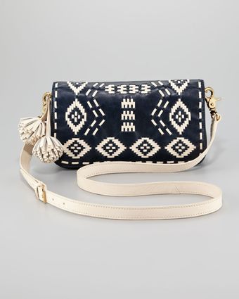  Claire Embroidered Leather Clutch 