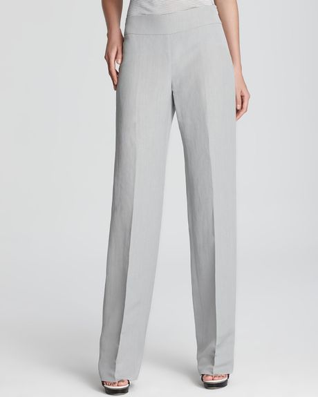 Armani Pants Arbor Cloth Classic Side Zip in Silver - Lyst