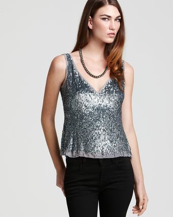 Basix Top Sequin - Lyst