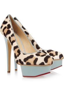 Charlotte Olympia Polly Calf Hair and Leather Pumps - Lyst
