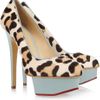 Charlotte Olympia Polly Calf Hair and Leather Pumps in Beige (leopard) - Lyst