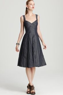Donna Karan New York Dress Cross Banded Inverted Pleat - Lyst